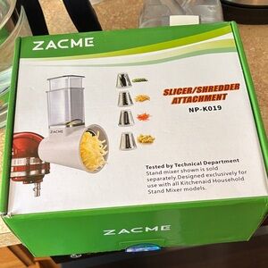 ACME Silver and Green Slicer/Shredder Attachment